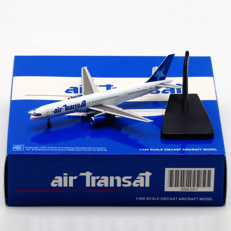 1:400Scale Model B757-200 C-GTSE CANADA Air Transat Airlines Diecast Alloy Aircraft Plane Collection Display Decoration Toy Doll