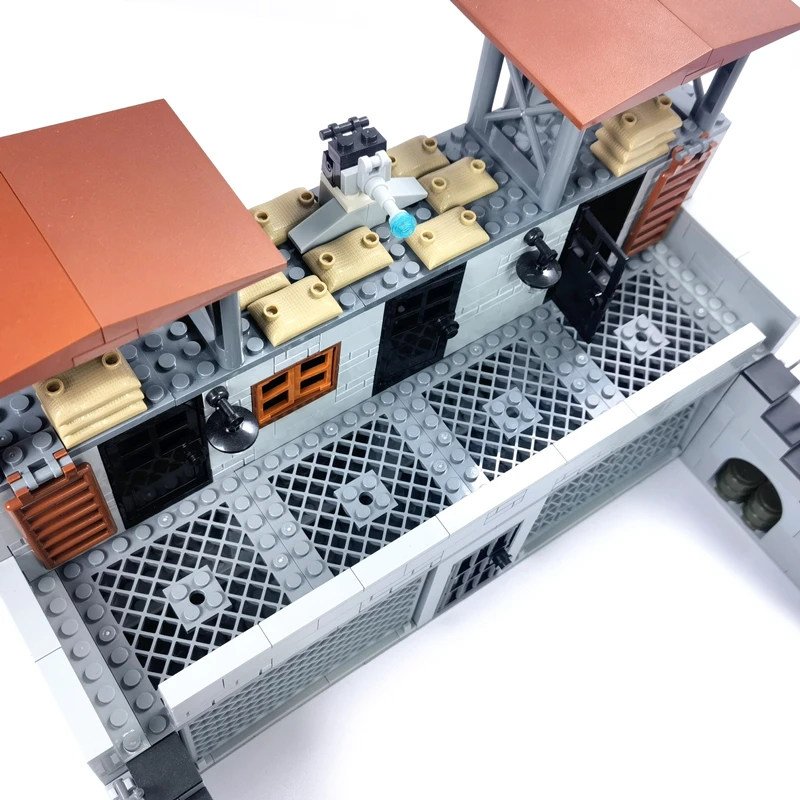 Строительные блоки WW2 военный лагерь POW кирпичи оружие строительные MOC игрушки