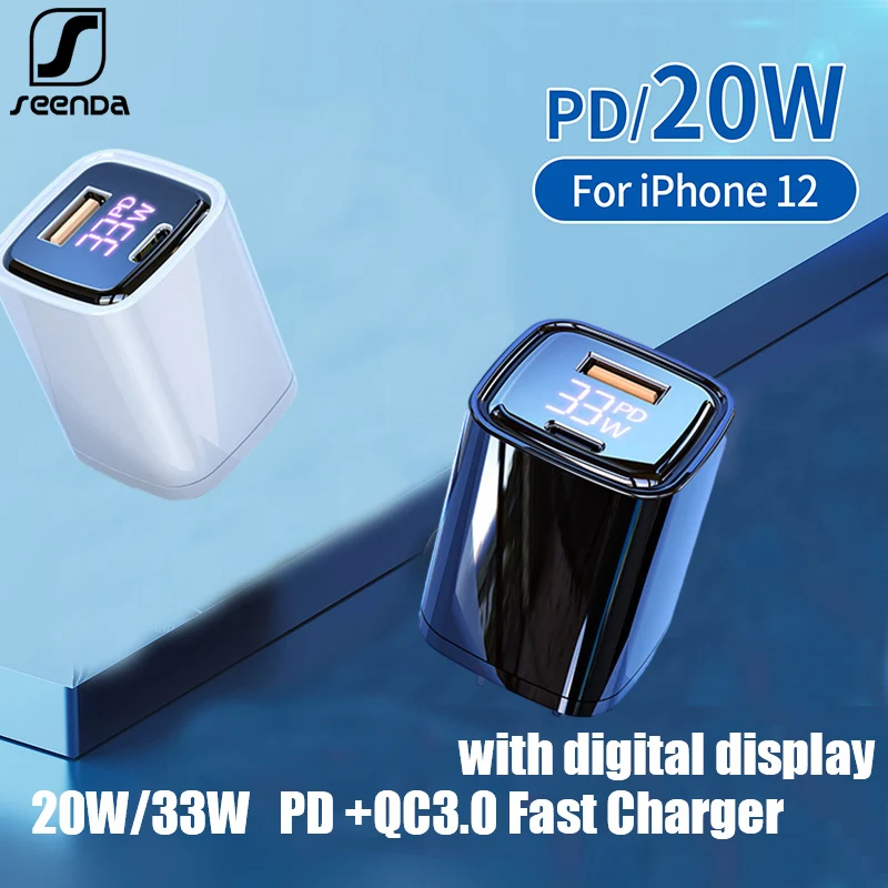

SeenDa 33W PD USB Type C Charger for iPhone 12 13 Pro 20w USB Charger Cable Type c Fast Charger for Huawei Samsung Xiaomi