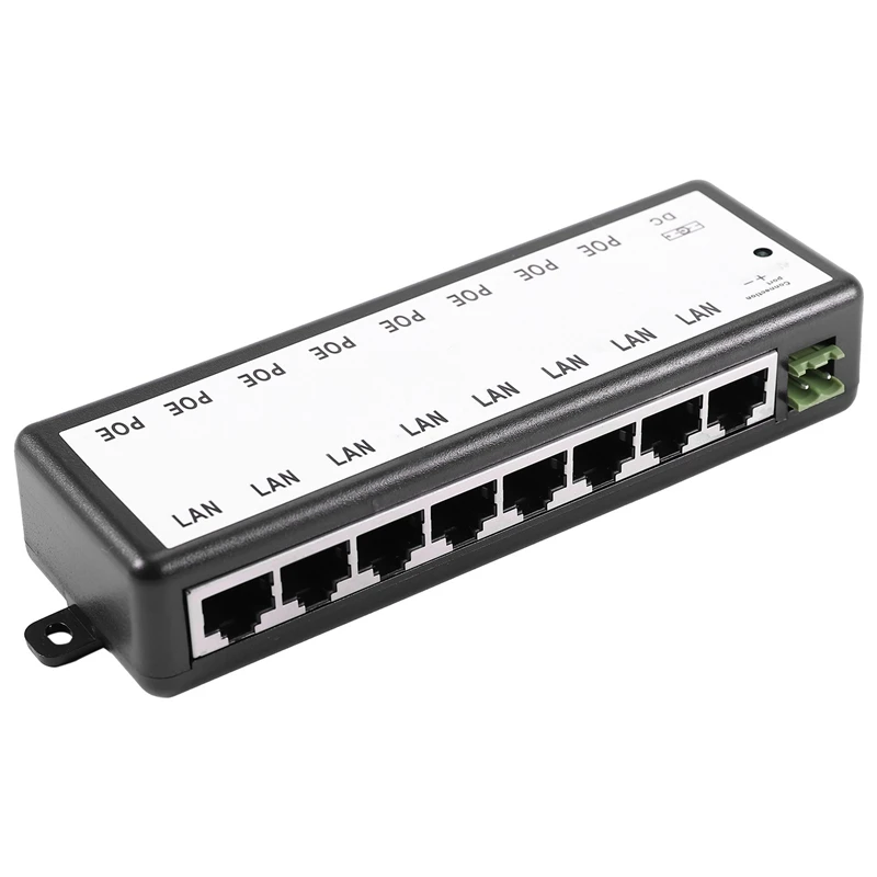 

8 Ports Poe Injector Poe Splitter For Cctv Network Poe Camera Power Over Ethernet Ieee802.3Af