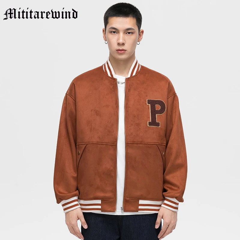 

Модная бейсбольная куртка в стиле хип-хоп, корейская модная мужская куртка в стиле преппи, повседневная Молодежная уличная одежда в стиле хип-хоп