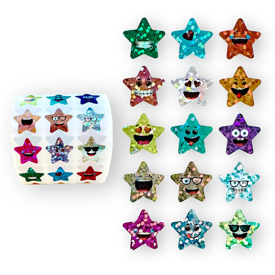 

Блестящие наклейки звездочки (15 дизайнов)