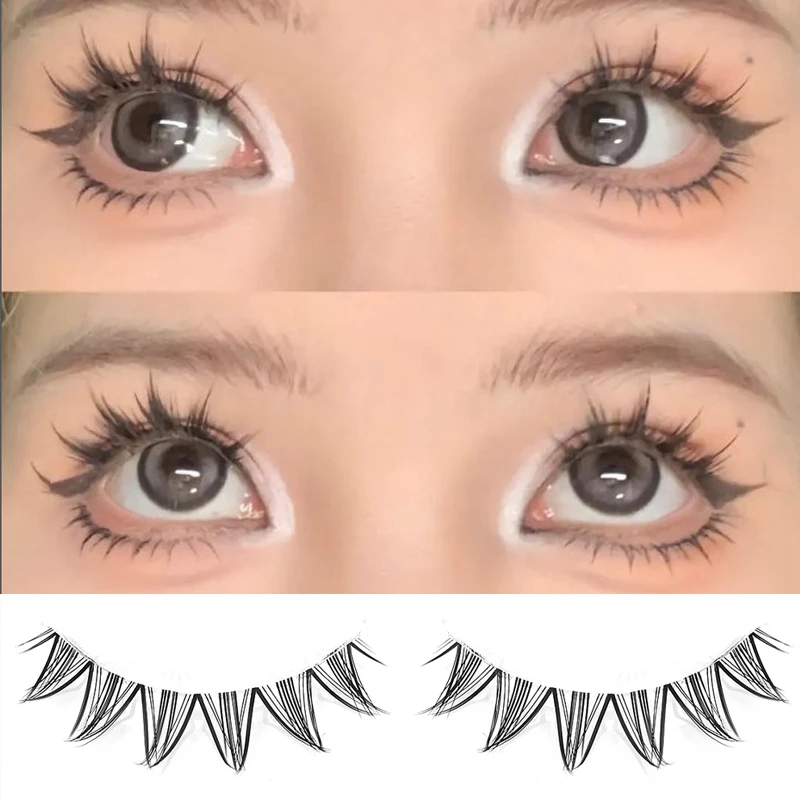 

5Pairs False Eyelashes Pure Wild Natural One-piece Fake Eyelash Transparent Stem Eyelashes Extension Maquiagem Lash Easy To Wear