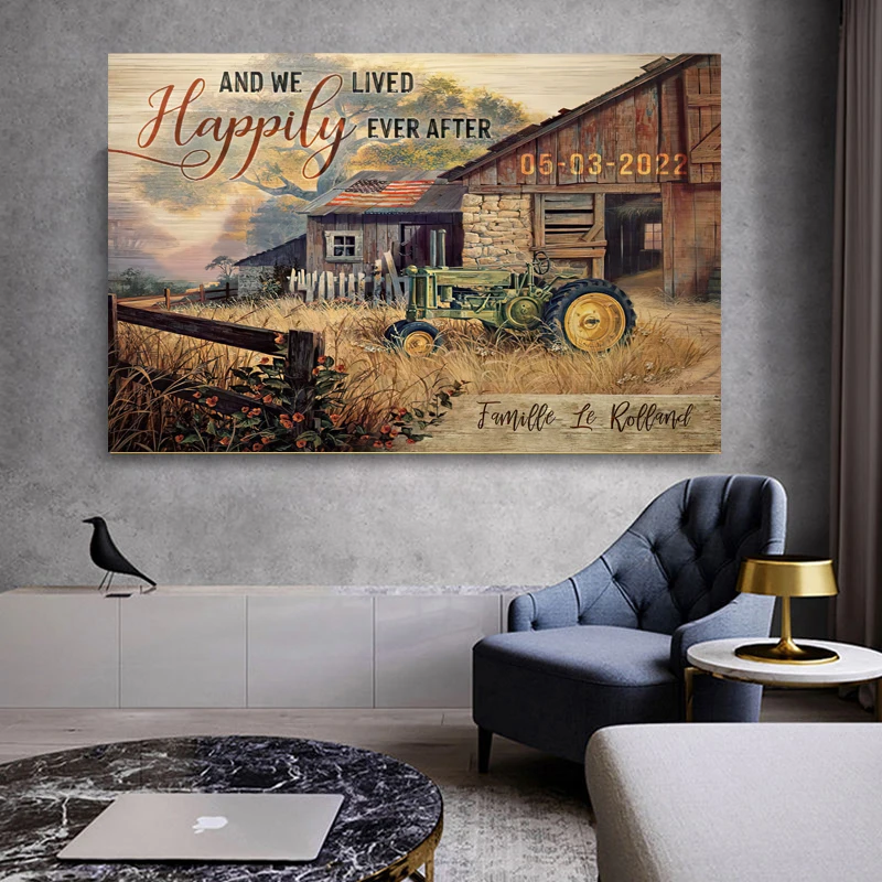 Картина на холсте счастливо после жизни художественный постер с высокой