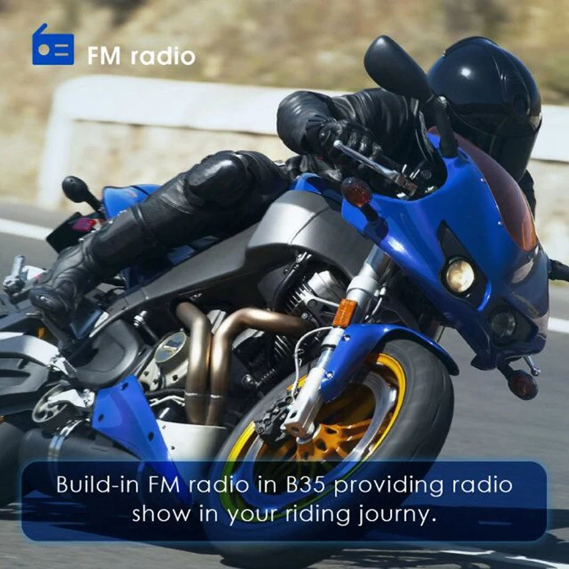 Bluetooth-гарнитура для шлема B35 с поддержкой FM-радио и Hi-Fi |