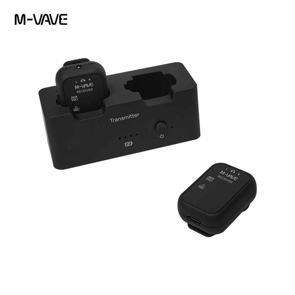 Фото M VAVE WP 12 2,4G беспроводные наушники, монитор, передача, стерео моно-рекордер, перезаряжаемый передатчик, приемник, набор аксессуаров №2