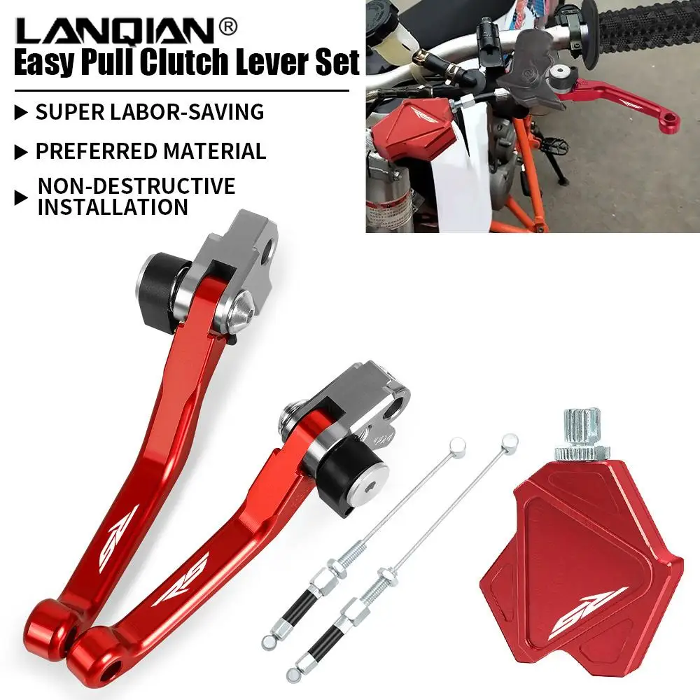 

Motorcycle Accessories Aluminum Stunt Brake Clutch Lever Easy Pull Cable System For BETA RS 4T RS4T 2008 2009 2010 2011 DirtBike