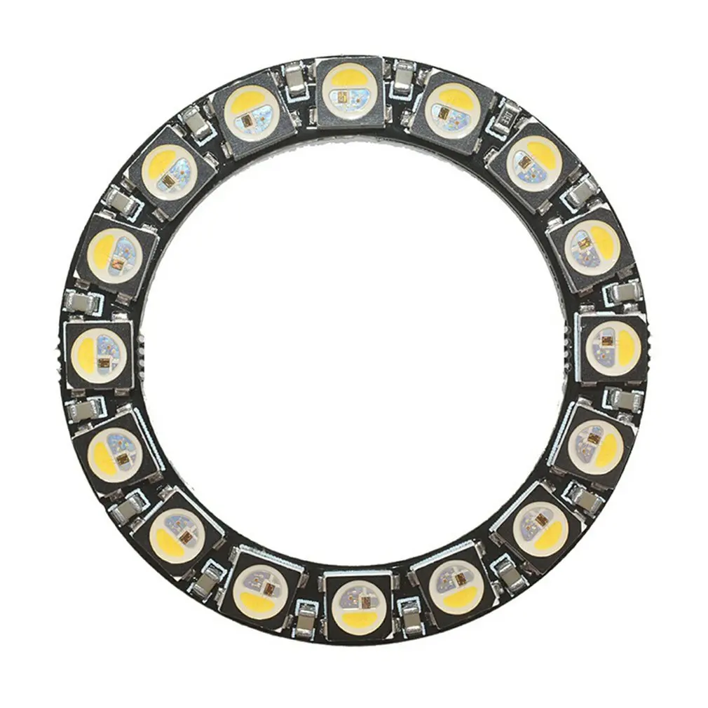 

16-bit SK6812 RGBW Round Full Color Ring LEDs With Integrated Drivers Light Development Board Lamp Panel Module
