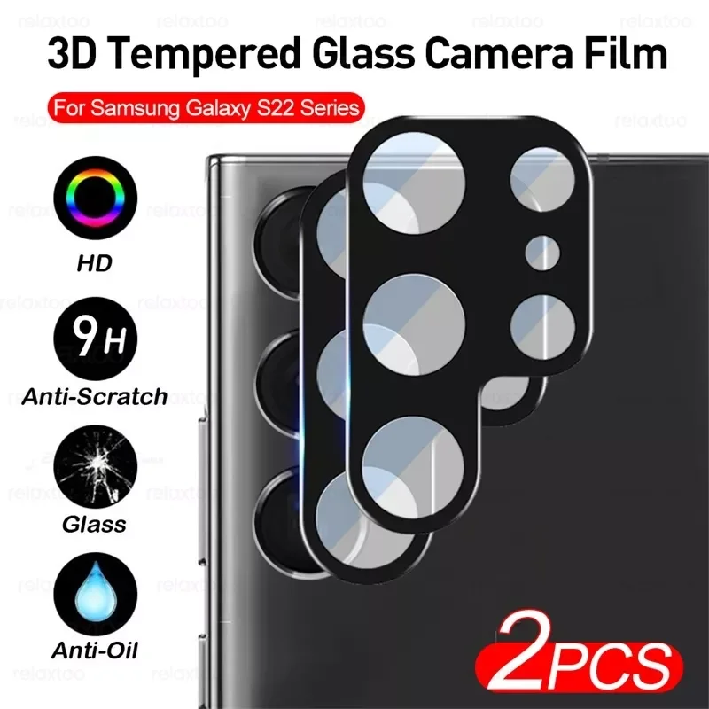

2PCS 3D Curved Camera Protector Tempered Glass Cover for Samsung Galaxy S22 Ultra Samsun S 22 S22Ultra Plus Pro S22+ Lens Case