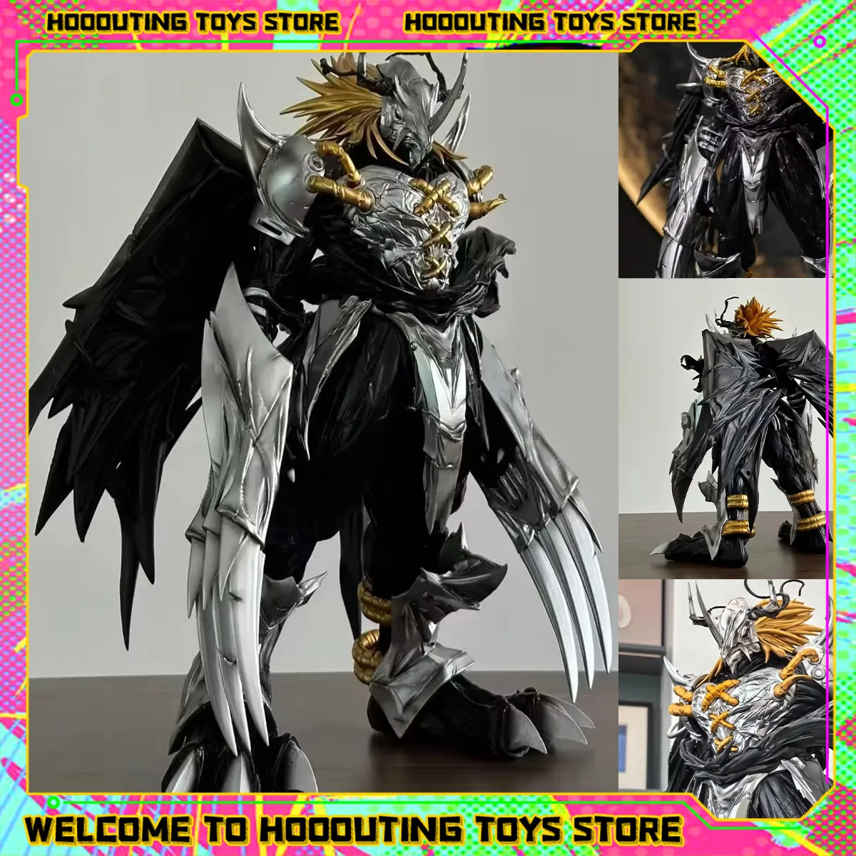 37 см Фигурка приключений Digimon Black War Greymon Аниме Gk Коллекционные игрушки Модель