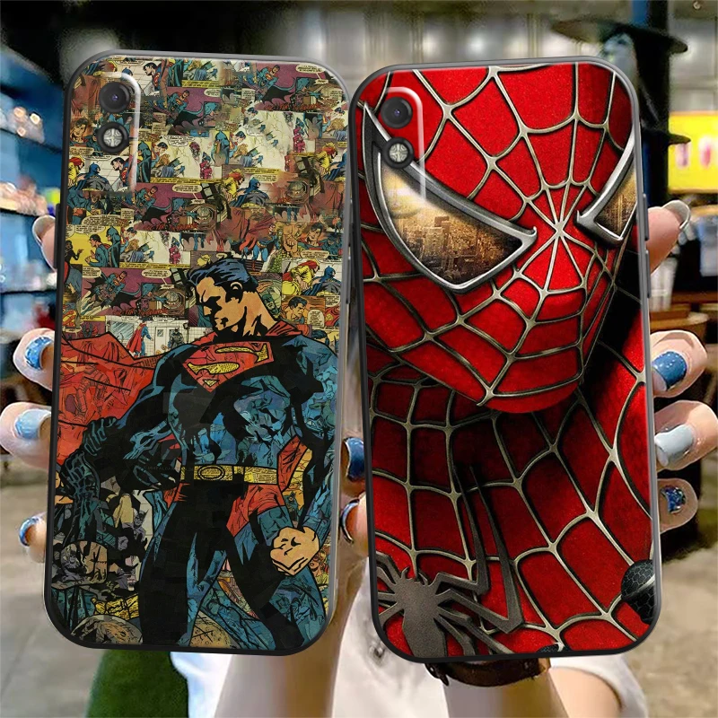 

Popular Marvel Phone Case For Xiaomi CC9 CC9e 10S 10 Pro 11 11 Lite 11 Pro 10 Coque Liquid Silicon Funda Silicone Cover Black