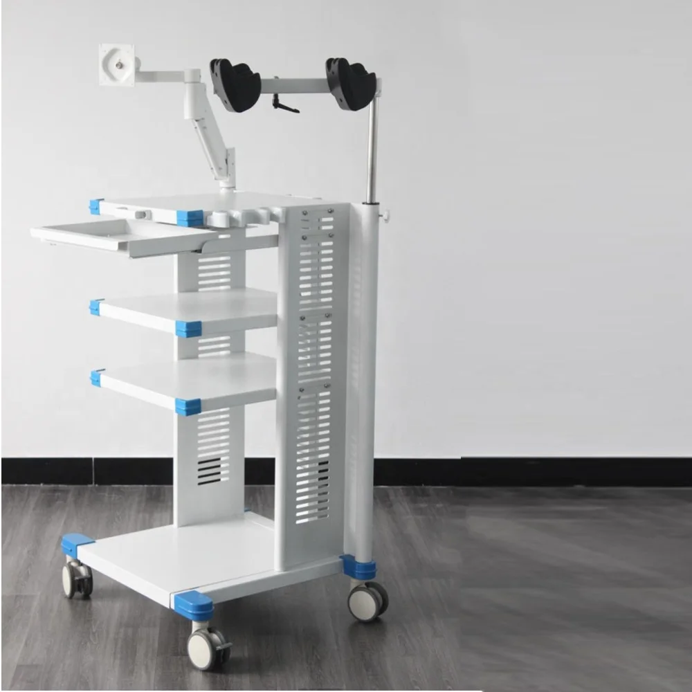 

Laparoscopy tower cart trolley hysteroscope Endoscopy Cart medical trolleys hospital cart trolley