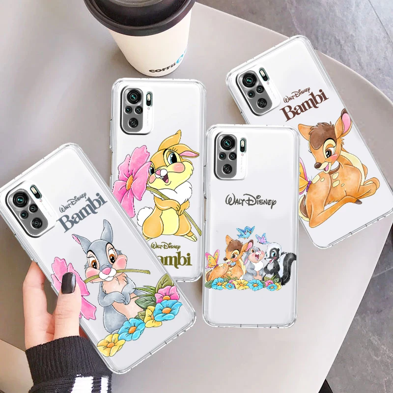

Bambi Thumper Cute For Xiaomi Redmi Note 12 11 11T 10 9 8 7 6 5 4 Pro 5G 4G Silicone TPU Transparent Soft Phone Case Coque Capa