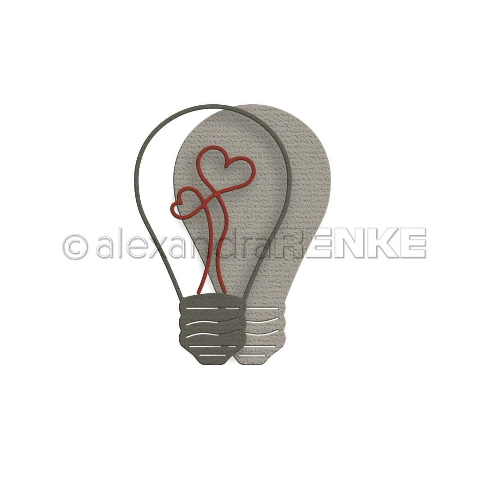 

Metal Craft Cutting Die Diy Scrapbook Paper Diary Decoration Card Handmade Embossing New Product 2022 Lightbulb With Hearts