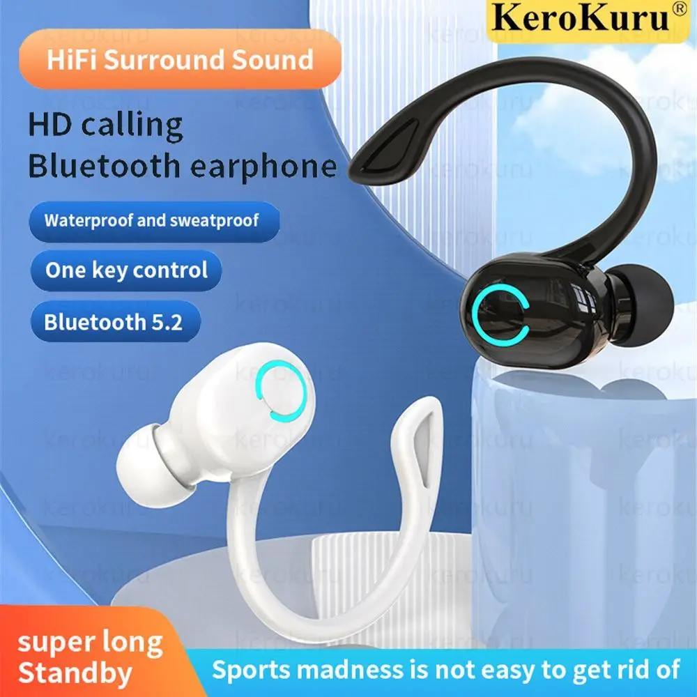 

Kerokuru TWS Wireless Earphones Sport In-ear Bluetooth 5.2 Earbuds Ultra-long Standby Handsfree Headset With Mic for Smart Phone