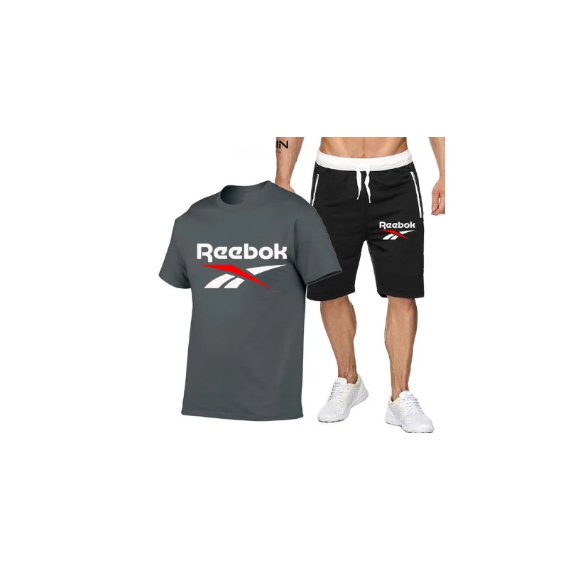 

2022 Zomer Mode Merk Casual Mannen Pak Sportkleding Trainingspak Mannen Sport Pak Korte Mouwen T-shirt Shorts 2-Delige Set