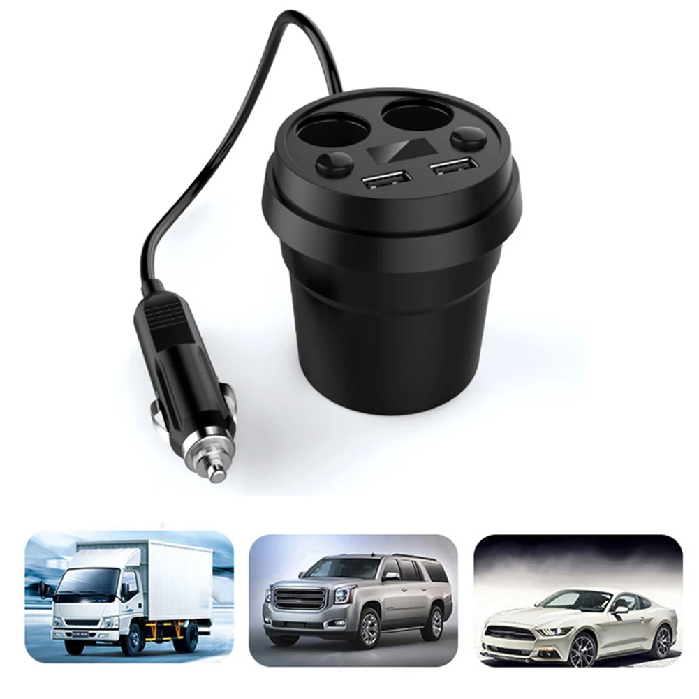 

3.1A Car Charger Display Voltage 2 USB Splitter For Car Splitter Cigar Lighter Fits All 5V-rated Mobile Devices