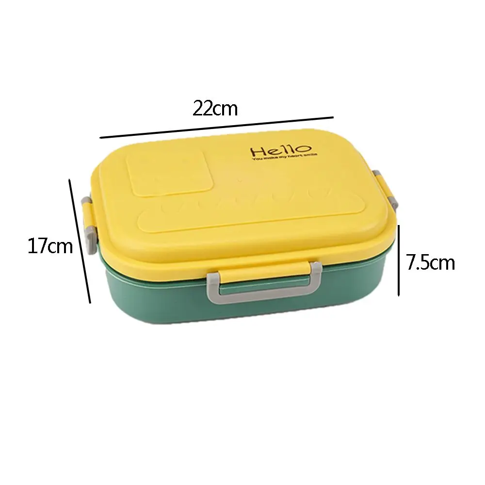 Portable 2/3 Compartments Candy Color Bento Case Lunch Box Food Container Storage Boxes Tableware Box images - 6