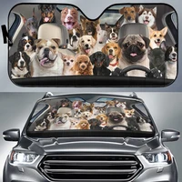 lots of dogs in the car driving car sunshade meaning gift for dog mom auto sunshade for dogs lover car decor car windshield a