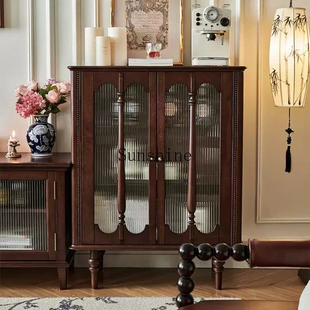 Французский средневековый стиль из цельного дерева Чанхун стеклянный дом у