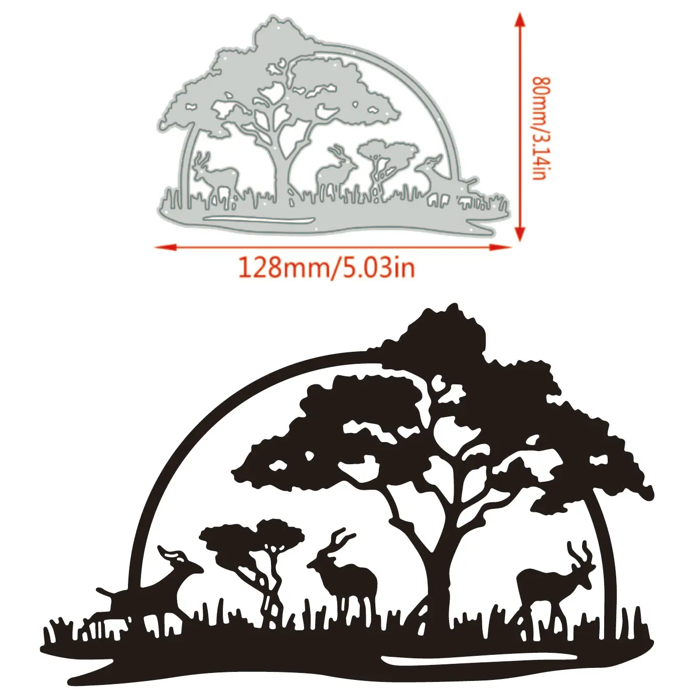 Новинка 2024 металлические Вырубные штампы лес река животные ЧЕЛОВЕК сделай сам