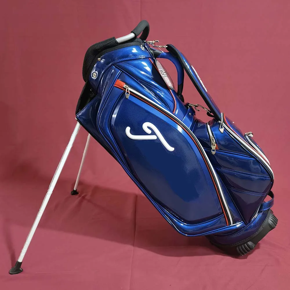 

2022 Professional Limited Golf Bag Blue Glossy Stand Package White Black Color Men Golf Clubs Bag