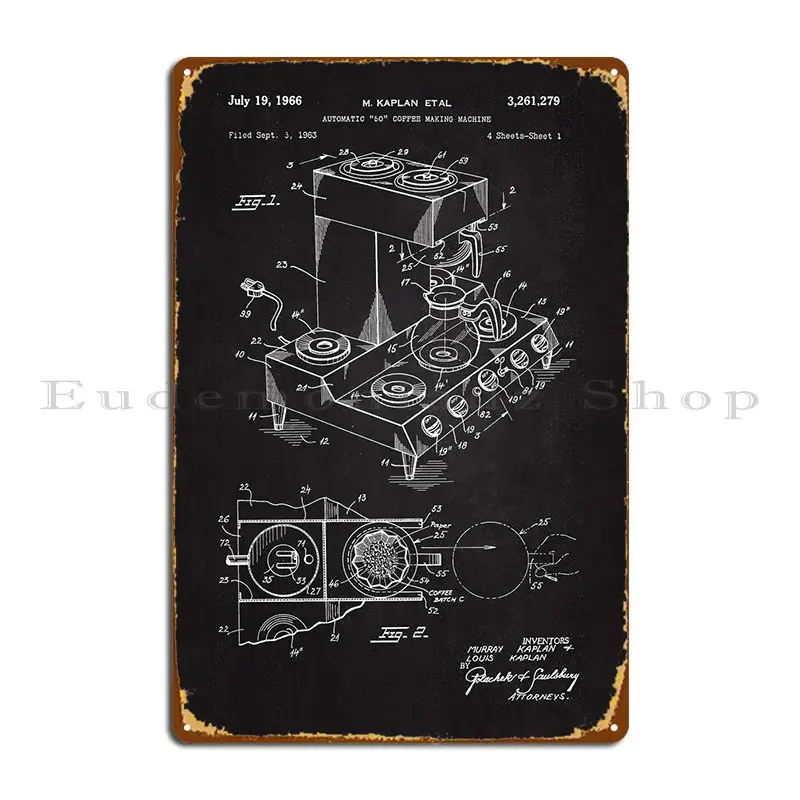 

1966 машина для приготовления кофе, металлический налет, рисунок, настенная роспись, создание кинотеатра, кухня, жестяной знак, плакат