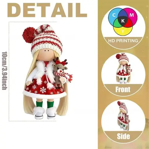 Деревянные рождественские фигурки кукол 12/18 шт.