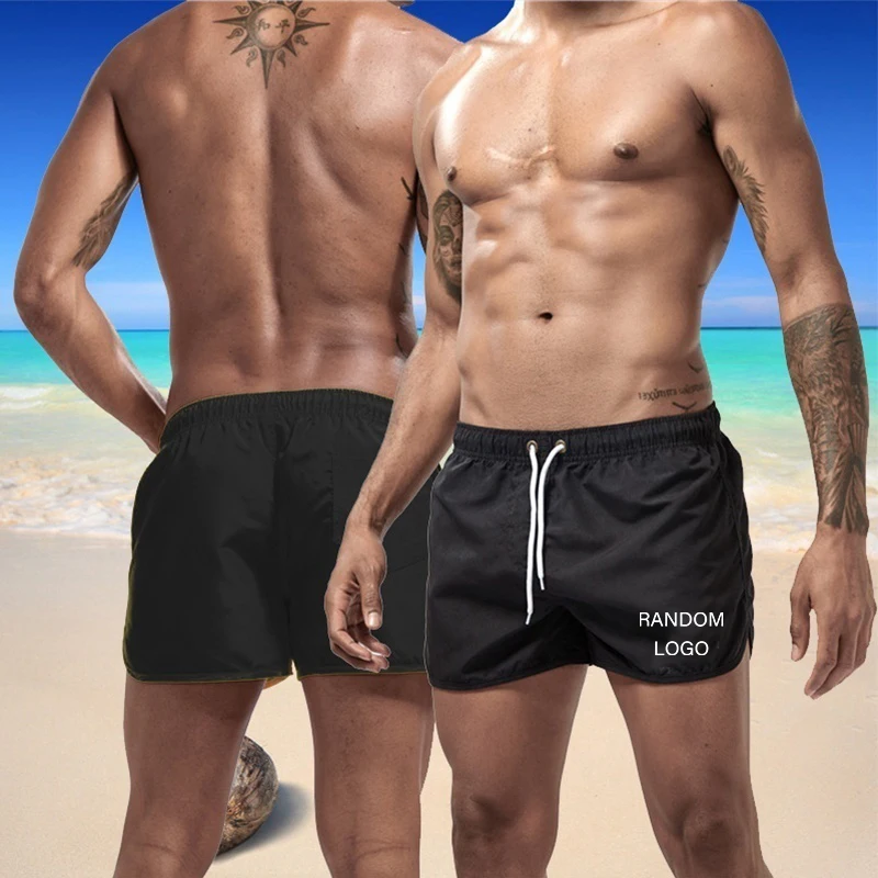 

Random Pattern Beach Trunks Mystery Brand Print Beach Short Pants Men Swimsuit Boxer Section Swiming Shorts