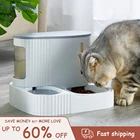 Автоматическая кормушка для домашних животных, 3 л, миска для кошек, дозатор воды для собак, питьевой фонтан для домашних животных, миска для воды для котят, контейнер для кормления 2 в 1