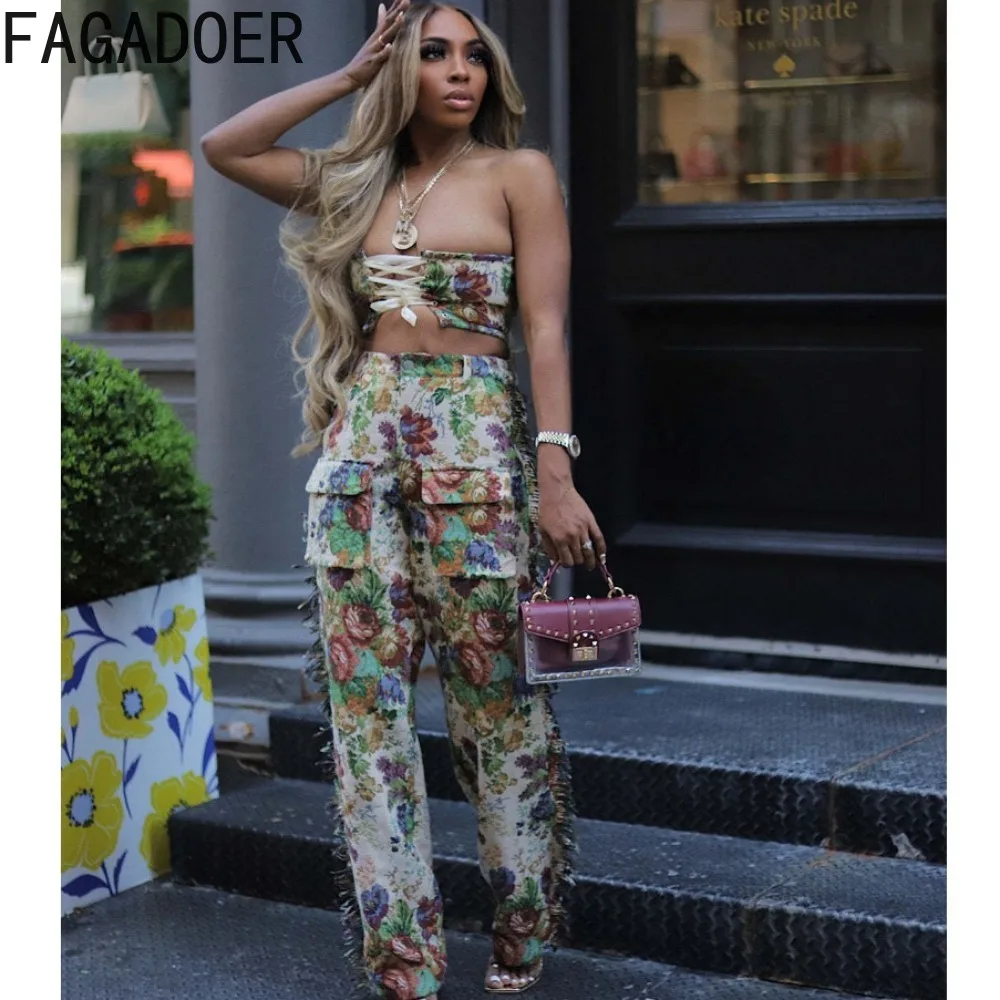 Женский комплект из двух предметов без рукавов с открытой спиной и цветочным