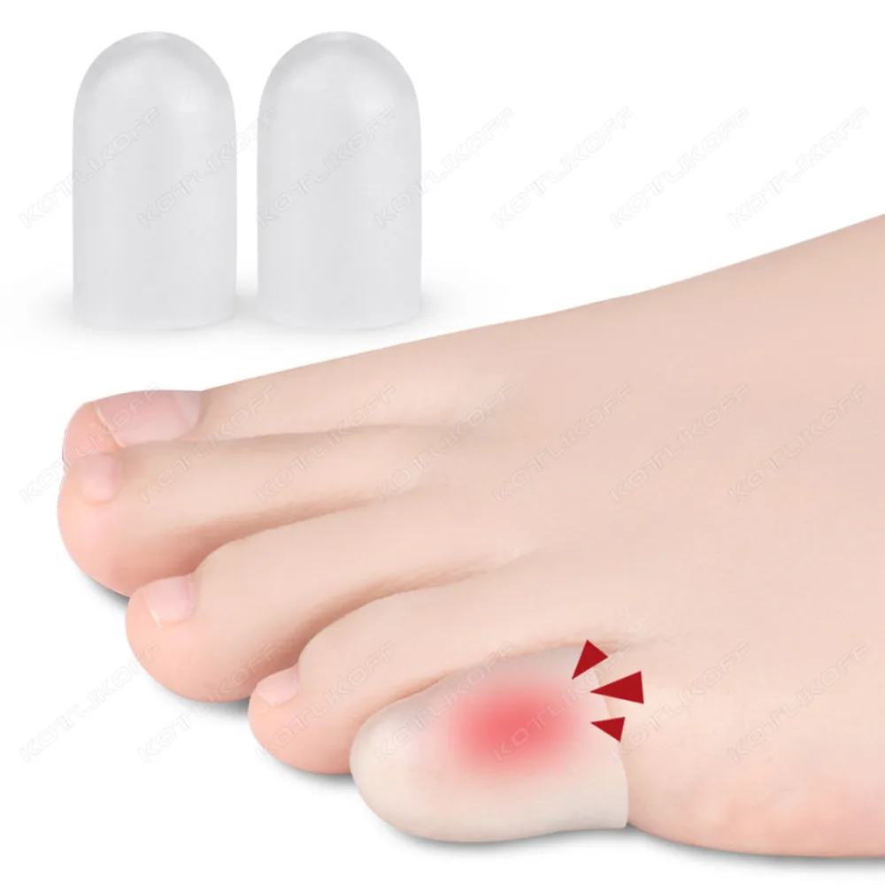 

2PCS Breathable Toe Protectors Sleeve Bunion Pads Cushion Big Toe Guards Silicone Toe Covers For Protection Of Ingrown Toenails