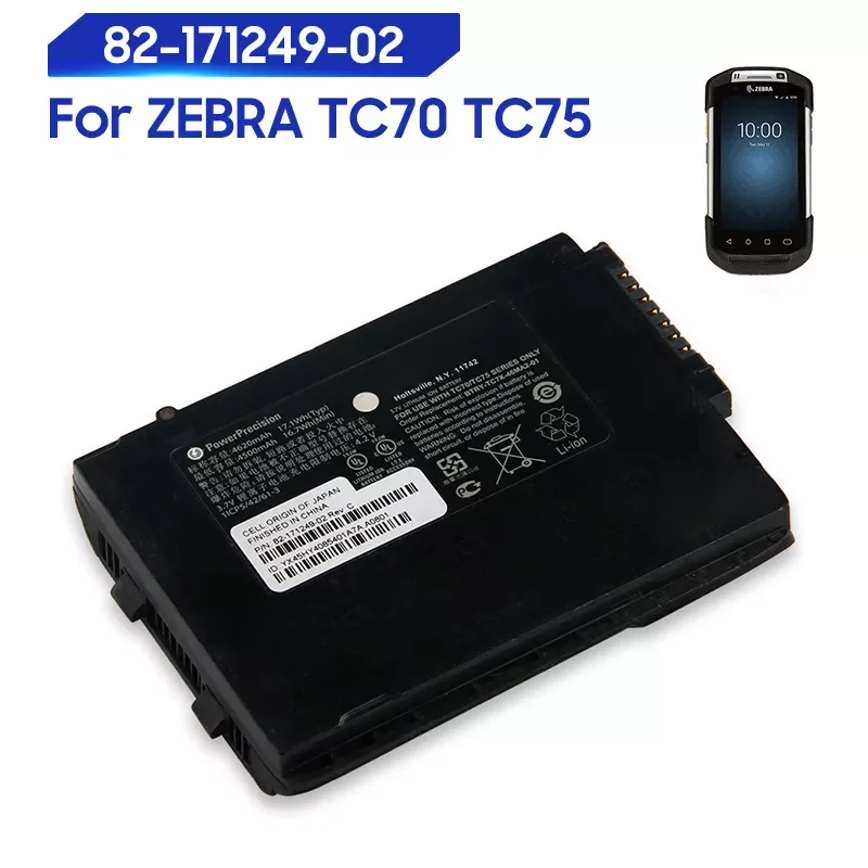 

NEW2023 Original Replacement Battery For ZEBRA TC70 TC75 Symbol Scanner Battery 82-171249-02 82-171249-01 Genuine 4620mAh