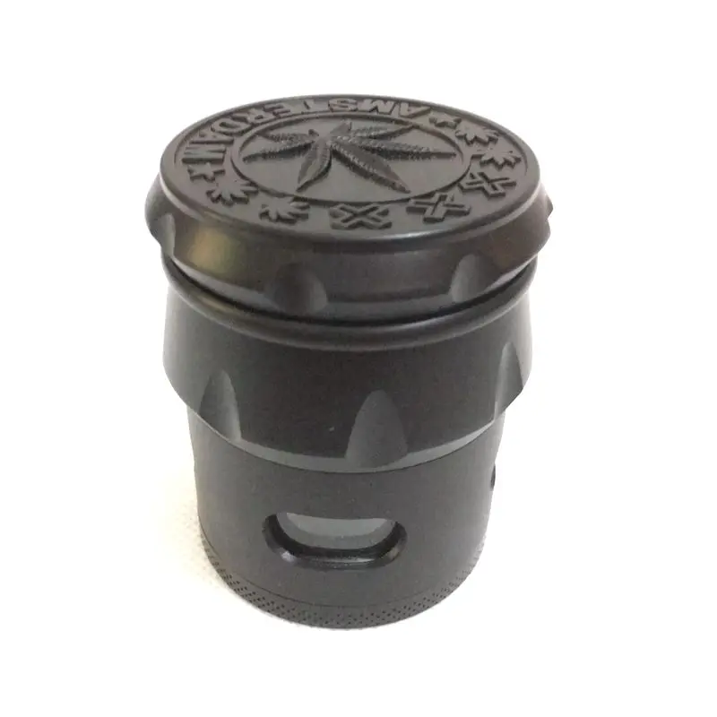 

5levels 55mm Drums Zinc Alloy Herb Mill Spice Grinder with Windows
