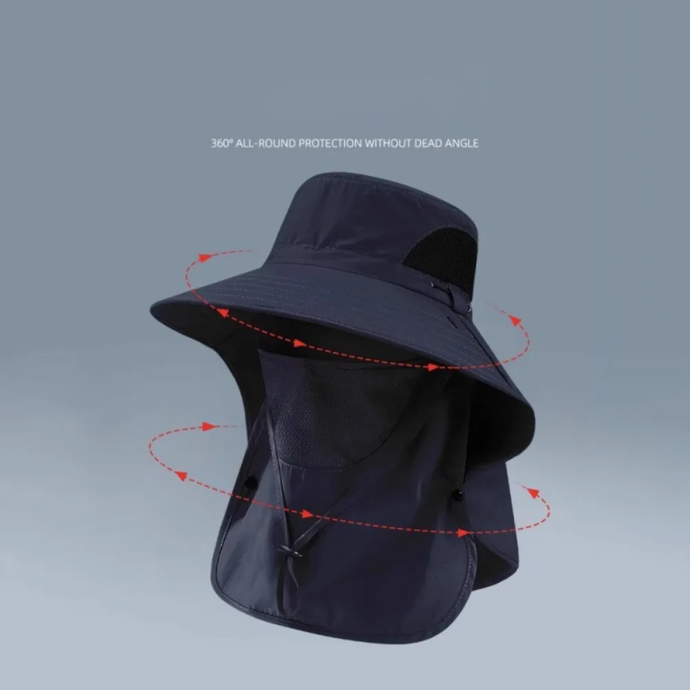 Мужская Кепка Для Рыбалки Летняя Солнцезащитная Шляпа С Широкими Полями