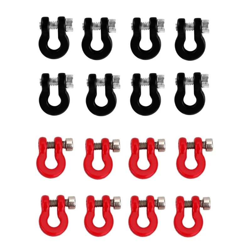 

RC Car Trailer Buckle 4 Pieces Metal Tow Shackle Lock Catch for RC Climbing Crawler 1/24 Car Model Accessory Parts