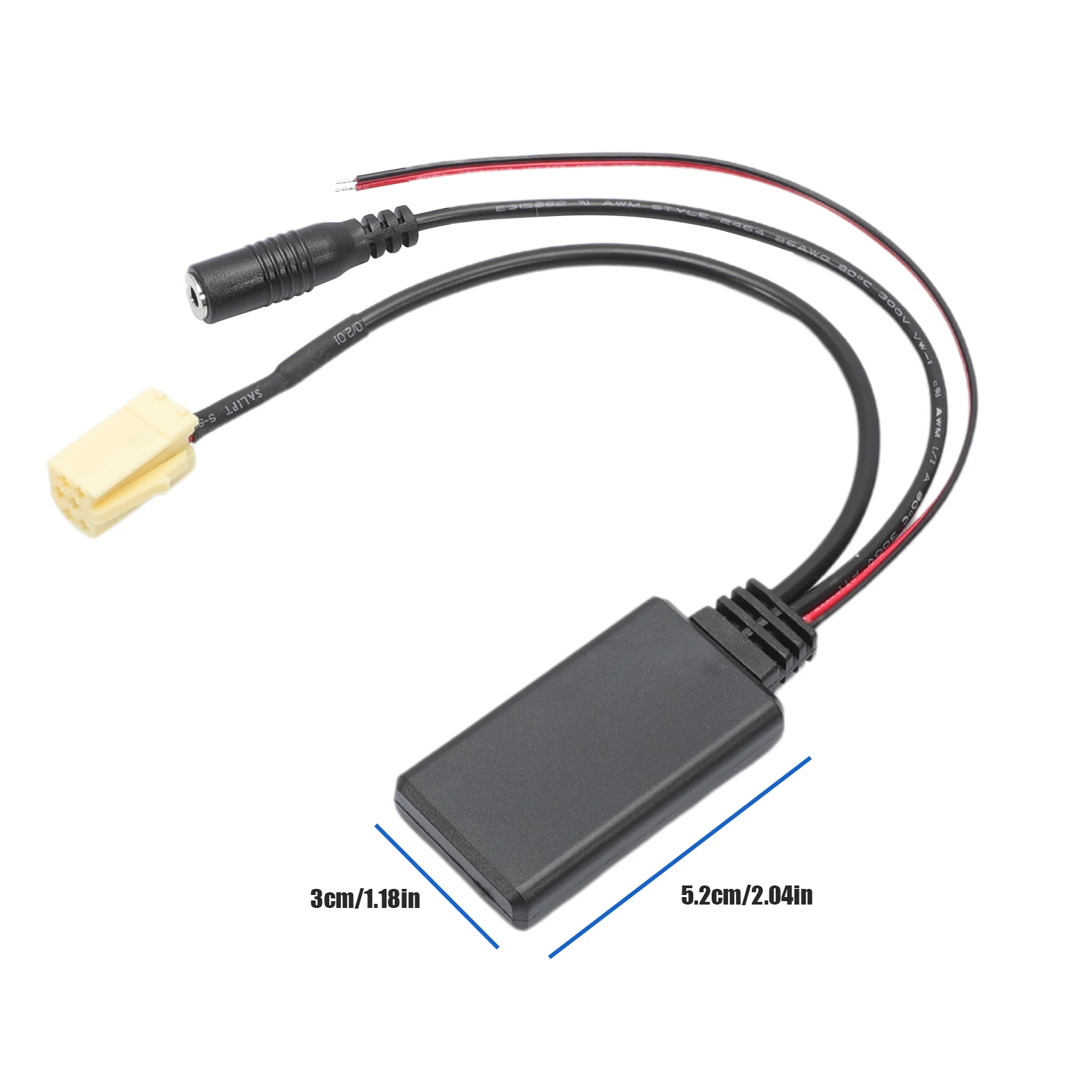 Кабель AUX Bluetooth адаптер для автомобиля 5.0 с микрофонным адаптером Handsfree Fiat 500/Grande