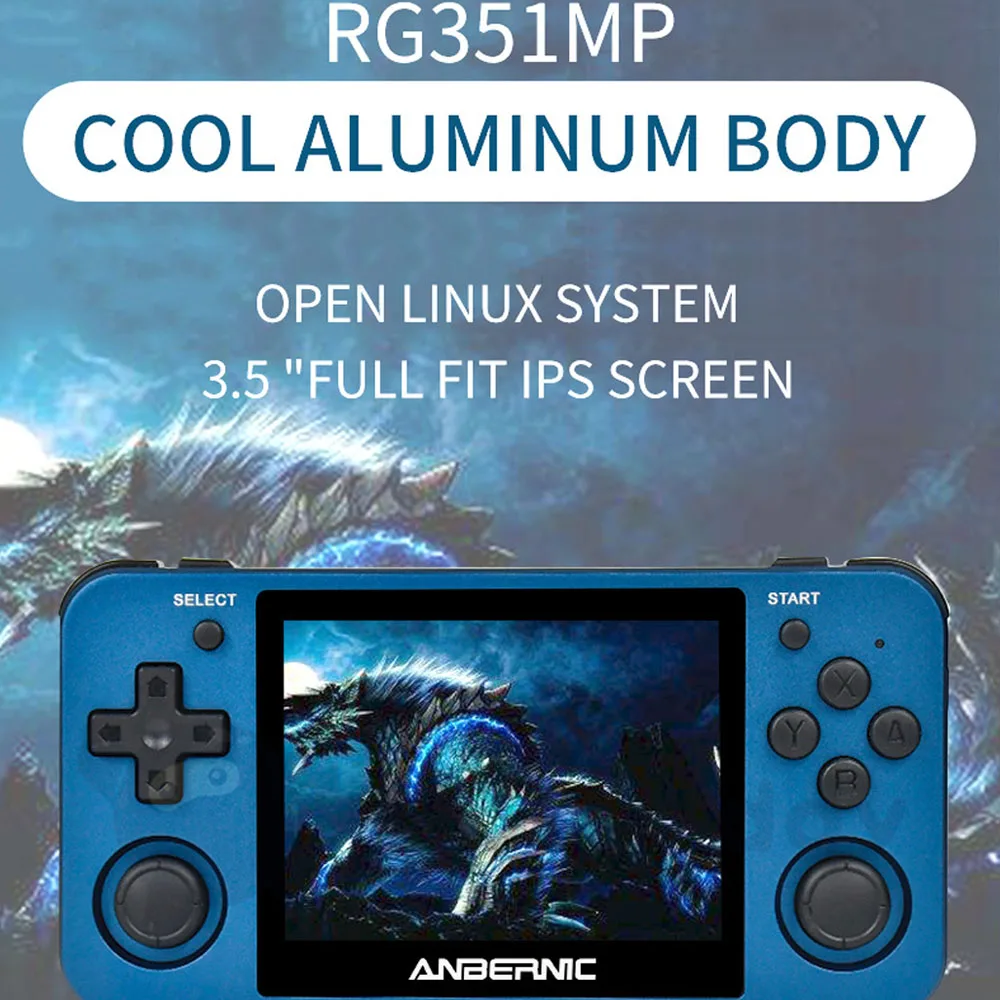

3.5Inch Touch Screen Handheld Game Console 2023 Retro Retro Rg351mp Joystick Portable Games Console16+128G 13000 +Games