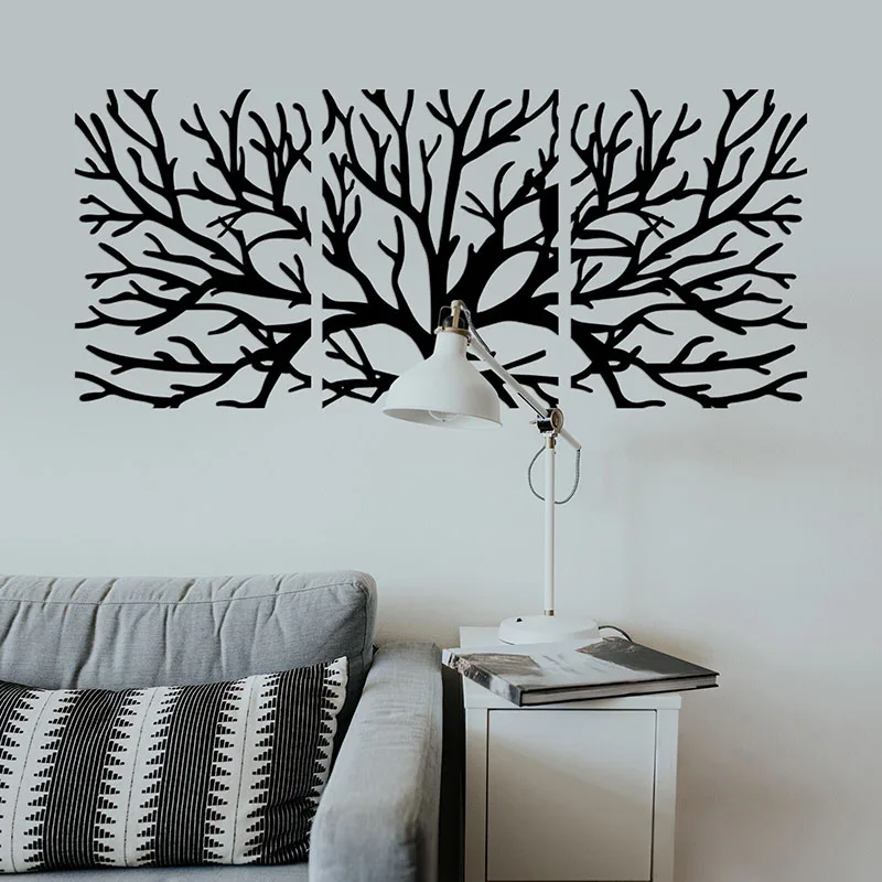

3pcs Metal Wall Art Tree of Life Metal Decor Metal Tree Wall Art Large For Home Living Room And Wall Dectoration Metal Art
