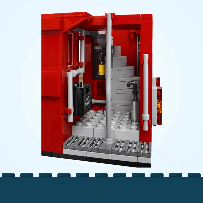 Город Лондон автобусная станция строительные блоки двухэтажные Лондонские