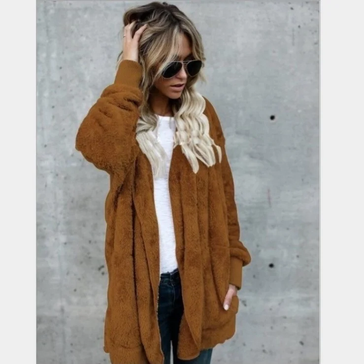 

Двустороннее кашемировое пальто uropean and American/женское пальто/пальто с капюшоном и карманами для защиты от холода/11 цветов/8 размеров на выбор