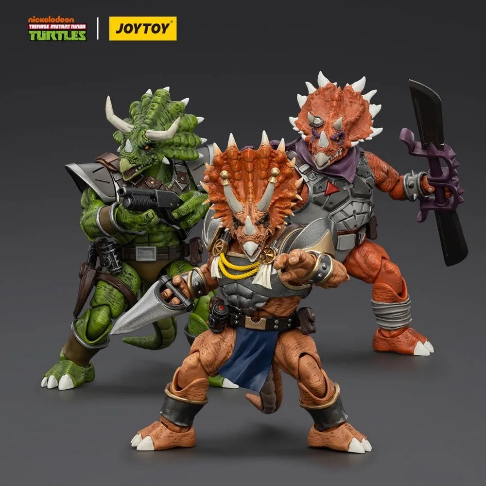 Фото Фигурка JOYTOY 1/18 TMNT: Капитан Зоракс и Адъютант Зорк (Трицератопс-солдаты) — Коллекционная модель в стиле милитари-фантастики. В наличии. №3