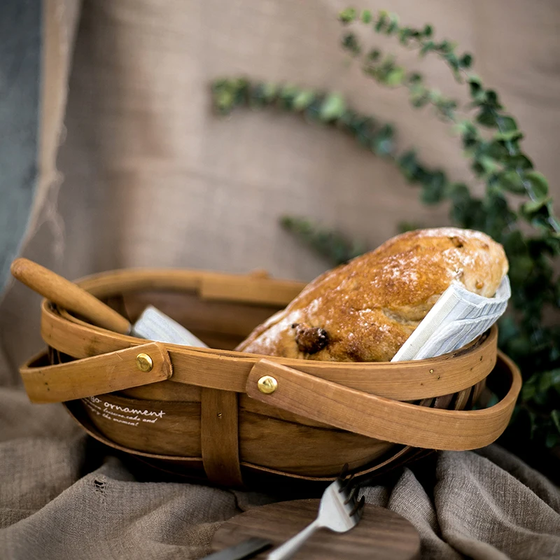 

Корзина для пикника во французском пасторальном стиле, подставка для демонстрации десерта в стиле мори, Ретро реквизит для фотографии еды, большая сумка для хранения в виде корабля