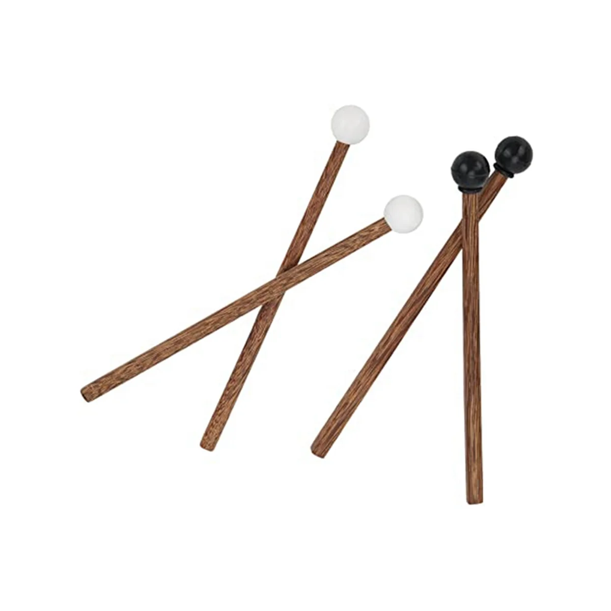 

4 Steel Tongue Drumsticks, Rubber Drumsticks for Children, for Children's Drummers and Practitioners