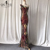 one shoulder black red evening dresses unique pattern lace mermaid prom gown glitter long party dress sequin fit formal gown new