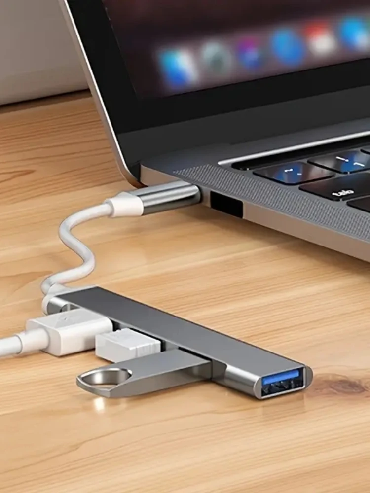 4-Port Multi-Splitter Type C Hub USB Adapter