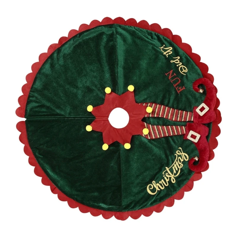 24/36/48 дюймов юбка в виде рождественской елки с мультяшным эльфом XmasTree чехол для
