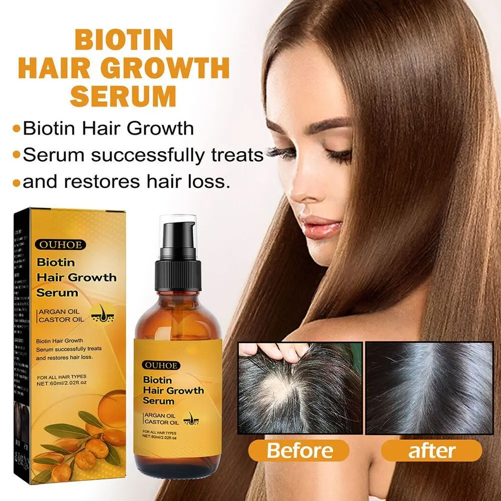 

Hair Conditioner Essence 60ML Biotin Hair Growth Serum Repairing Hair Root Moisturizing Hair Loss Treatment