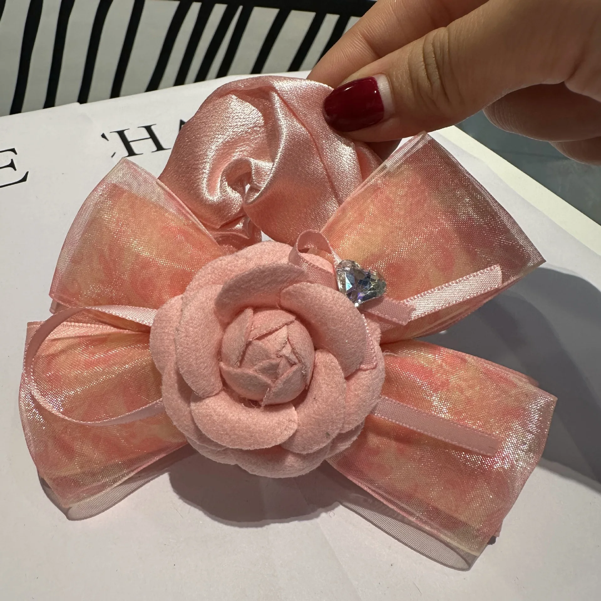 Корейские аксессуары для волос в винтажном стиле резинки с потрясающим цветком