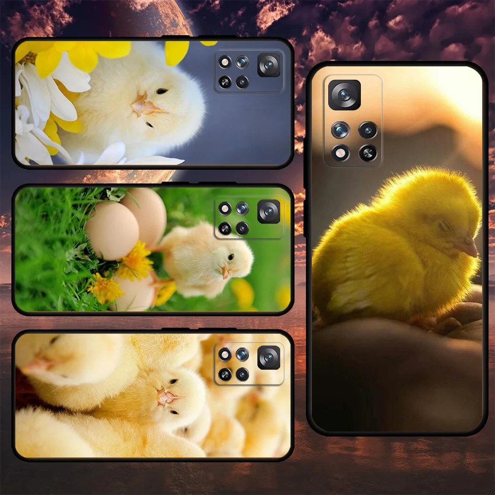 

Soft Protective Bumper Case For Xiaomi Redmi Note 11 10 12 Pro 9S 9 10S 8 7 8T K40 9A 9C 9T Phone Cover Lovely Chick